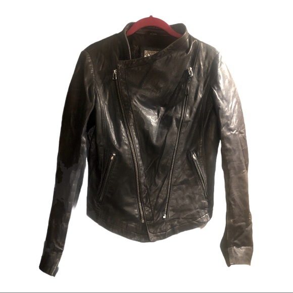 Mackage Leather Motorcycle Jacket - Picture 1 of 5